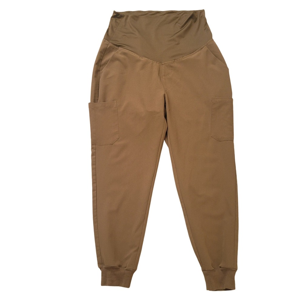 Mandala Maternity Jogger Scrub Pants Brown Equa-Tek Large L